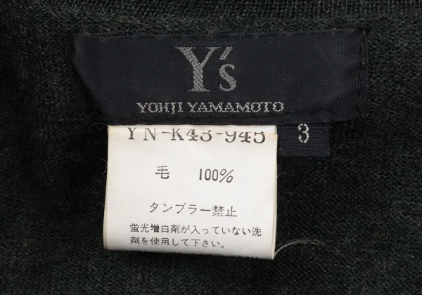 Y's Layered Wool Knit Cardigan K-168101_017