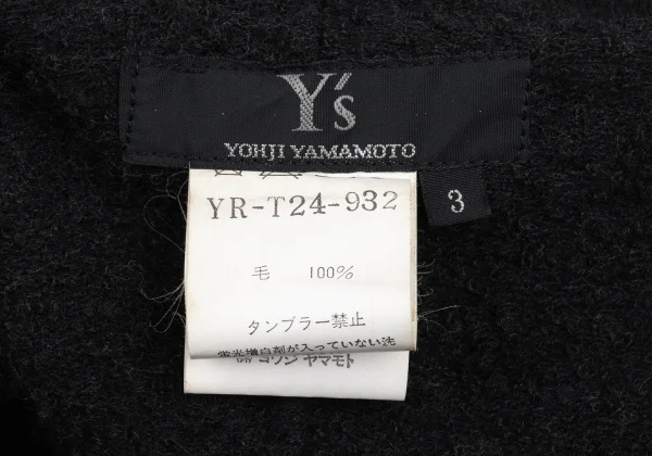 Y's Wool Cut Off Knit Jacket K-168102_016