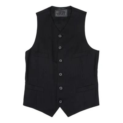 GIANNI VERSACE COUTURE Lining Medusa Wool Silk Vest