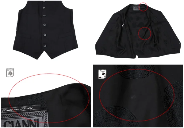 GIANNI VERSACE COUTURE Wool Silk Jacket & Vest & Pants K-168110_012