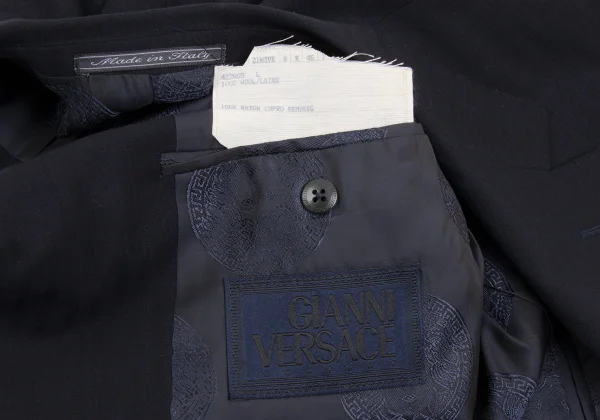 GIANNI VERSACE COUTURE Medusa Lining Shadow Stripe Wool Jacket K-168111_018