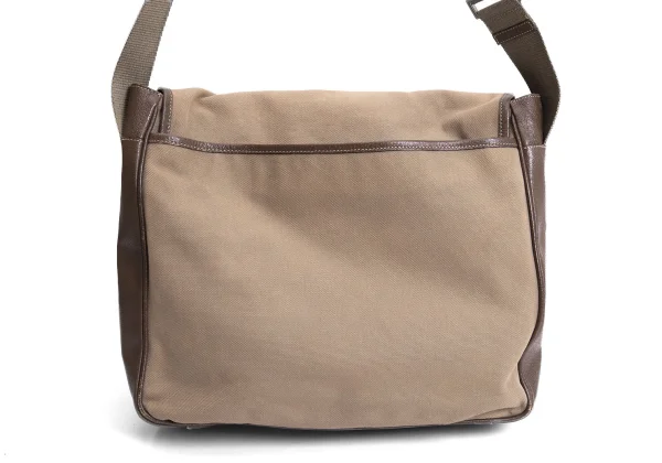 PRADA Leather Switching Canvas Messenger Bag K-168114_004