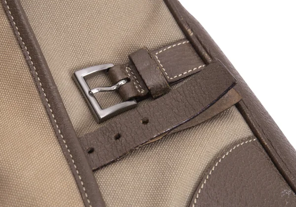 PRADA Leather Switching Canvas Messenger Bag K-168114_014