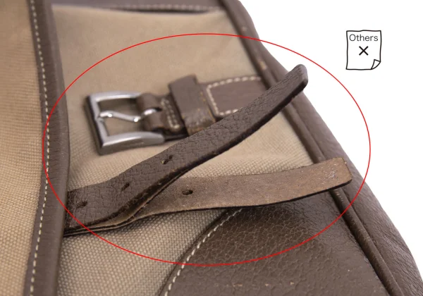 PRADA Leather Switching Canvas Messenger Bag K-168114_015