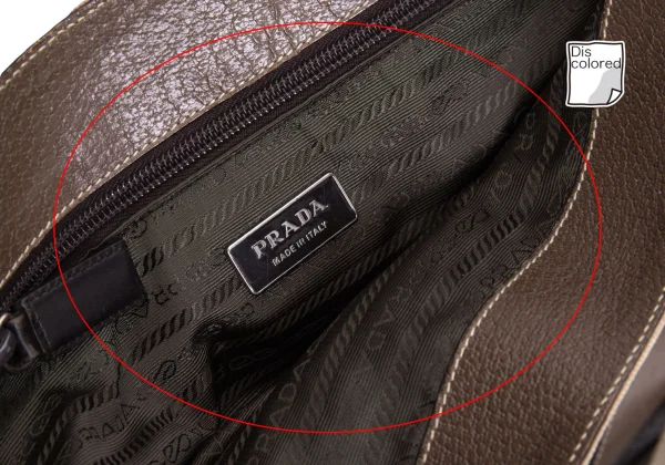 PRADA Leather Switching Canvas Messenger Bag K-168114_018