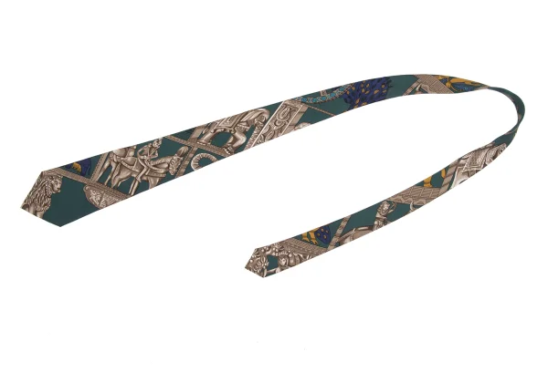 HERMES Horse Knight Printed Tie K-168115_002