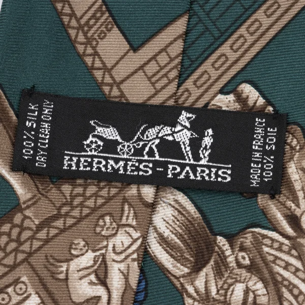 HERMES Horse Knight Printed Tie K-168115_009