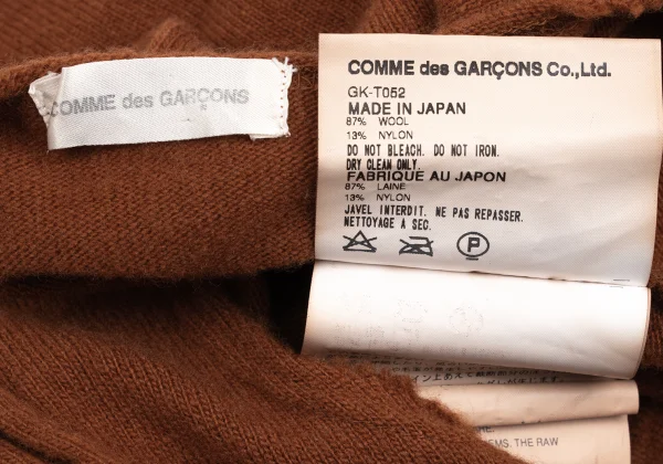 COMME des GARCONS Wool Blend Cutting Design Knit K-168119_013