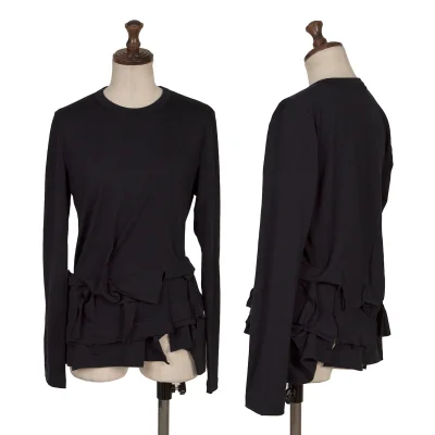 COMME des GARCONS Wool Tiered Hem Design T-shirt