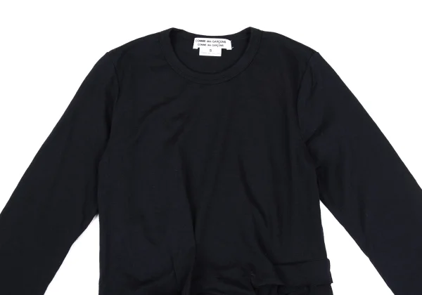 COMME des GARCONS Wool Tiered Hem Design T-shirt K-168123_003