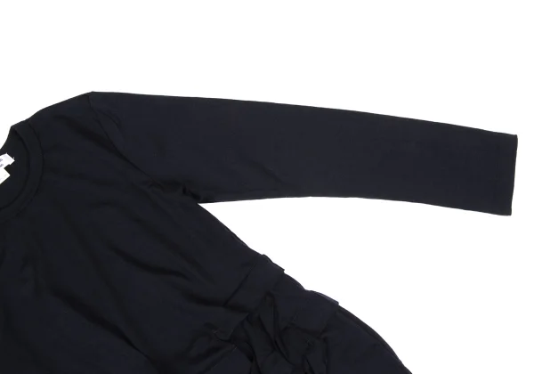 COMME des GARCONS Wool Tiered Hem Design T-shirt K-168123_005