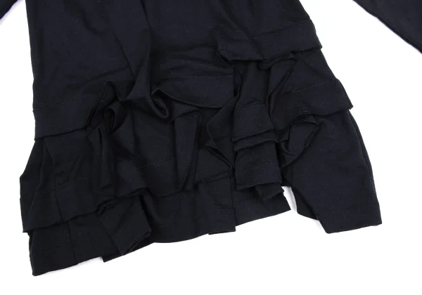 COMME des GARCONS Wool Tiered Hem Design T-shirt K-168123_009