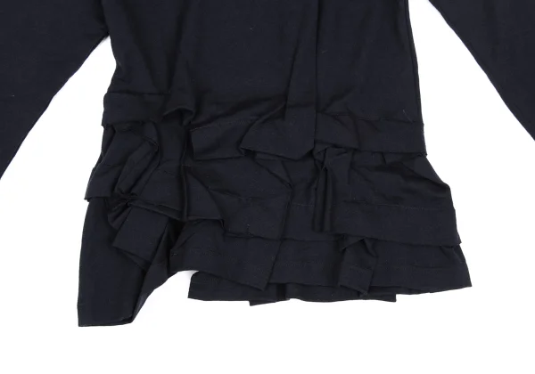 COMME des GARCONS Wool Tiered Hem Design T-shirt K-168123_012