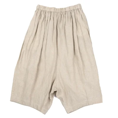 COMME des GARCONS Linen Glitter Pinstripe Gathere Dropped Crotch Pants