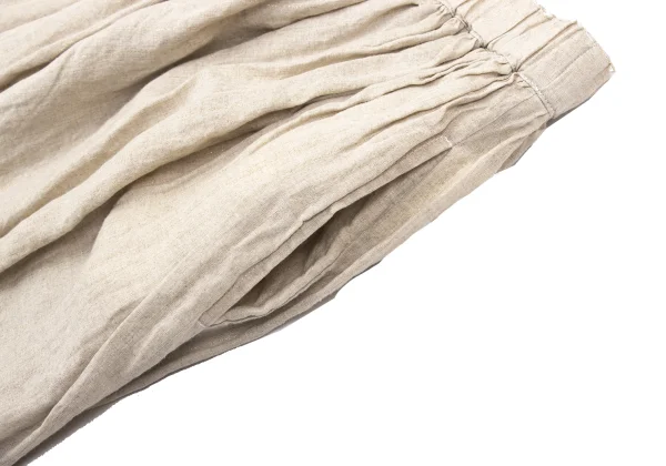 COMME des GARCONS Linen Glitter Pinstripe Gathere Dropped Crotch Pants K-168125_003