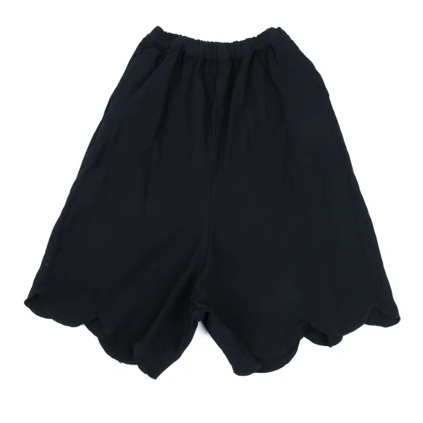 COMME des GARCONS Dyed Poly Round Hem Dropped Crotch Pants Navy XS K-168126_001
