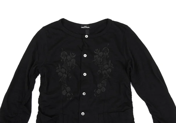 tricot COMME des GARCONS Wool Front Floral Embroidery Cardigan K-168131_003