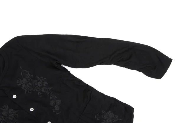 tricot COMME des GARCONS Wool Front Floral Embroidery Cardigan K-168131_007