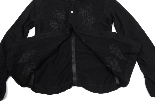 tricot COMME des GARCONS Wool Front Floral Embroidery Cardigan K-168131_012