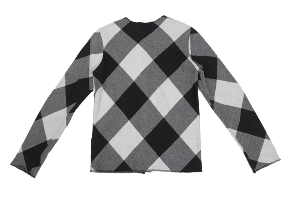 tricot COMME des GARCONS Cotton Blend Diamond Check Cardigan K-168132_009