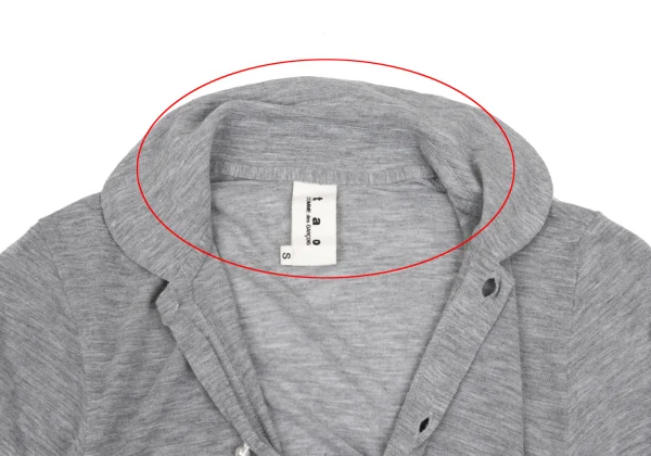 tao COMME des GARCONS Rayon Silk Side Shirred Round-collar Shirt K-168133_004