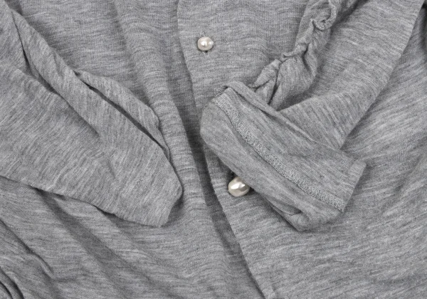 tao COMME des GARCONS Rayon Silk Side Shirred Round-collar Shirt K-168133_009