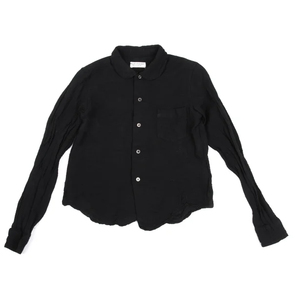 robe de chambre COMME des GARCONS Dyed Wrinkled Round-collar Shirt K-168135_002