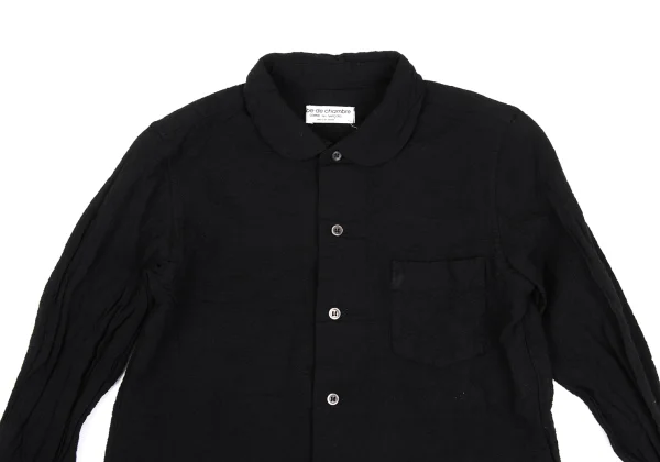 robe de chambre COMME des GARCONS Dyed Wrinkled Round-collar Shirt K-168135_003