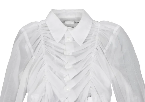 COMME des GARCONS Sheer Shirred Short Blouse K-168138_003