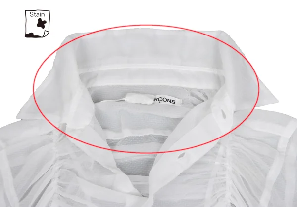 COMME des GARCONS Sheer Shirred Short Blouse K-168138_005