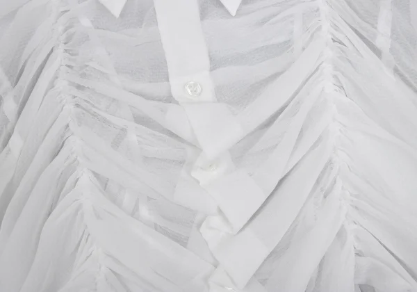 COMME des GARCONS Sheer Shirred Short Blouse K-168138_008