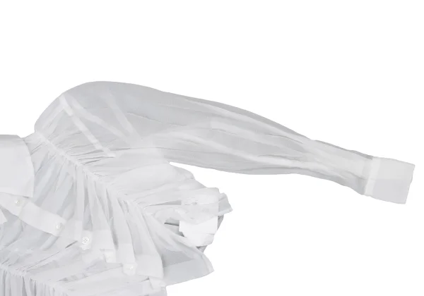 COMME des GARCONS Sheer Shirred Short Blouse K-168138_009