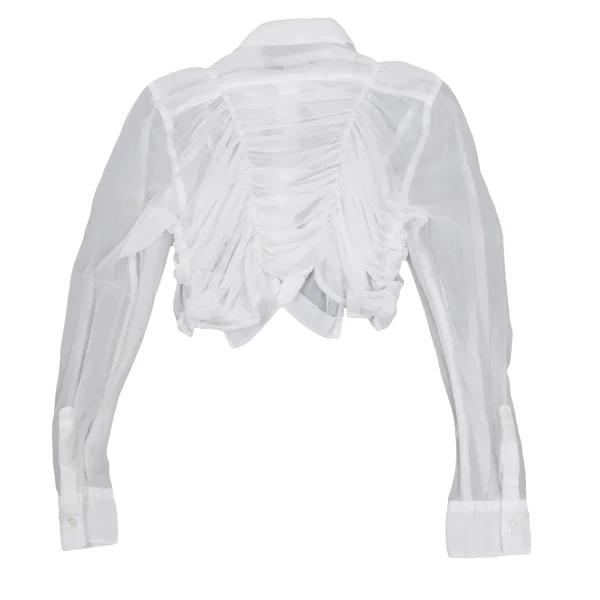COMME des GARCONS Sheer Shirred Short Blouse K-168138_013