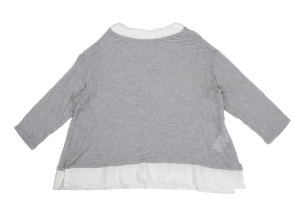 Y's for living Material Switching 3/4 Sleeve Knit Top K-168143_002