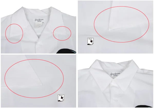 Yohji Yamamoto POUR HOMME Taisho Romantic Embroidery Open Collar Shirt K-168145_004