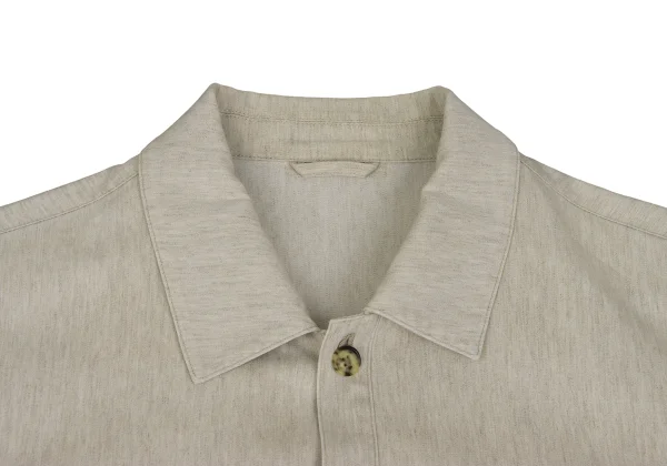 Papas Linen Blend Cotton Stand Collar Shirt Jacket K-168148_004
