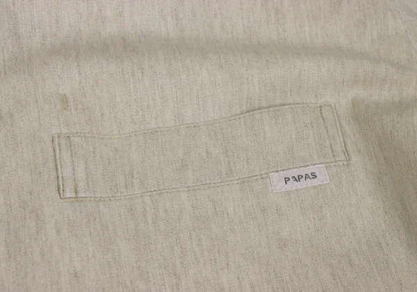 Papas Linen Blend Cotton Stand Collar Shirt Jacket K-168148_008