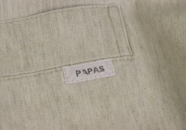 Papas Linen Blend Cotton Stand Collar Shirt Jacket K-168148_009