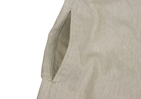 Papas Linen Blend Cotton Stand Collar Shirt Jacket K-168148_015