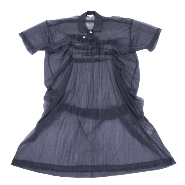 COMME des GARCONS Dyed Nylon Sheer Frill Dress K-168149_002
