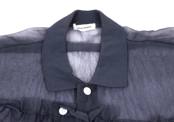 COMME des GARCONS Dyed Nylon Sheer Frill Dress K-168149_005