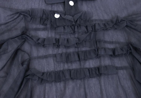 COMME des GARCONS Dyed Nylon Sheer Frill Dress K-168149_008