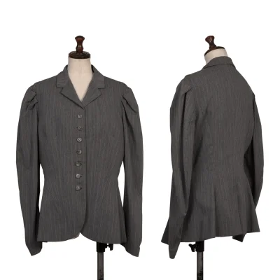Yohji Yamamoto FEMME Pinstripe Design Shoulder Jacket