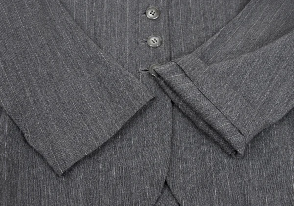 Yohji Yamamoto FEMME Pinstripe Design Shoulder Jacket K-168151_010