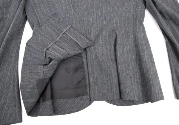 Yohji Yamamoto FEMME Pinstripe Design Shoulder Jacket K-168151_016