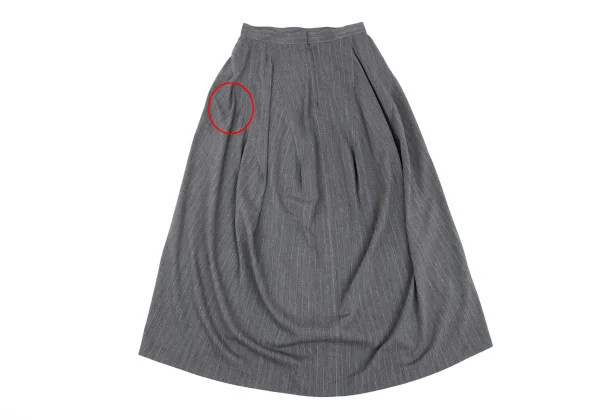 Yohji Yamamoto FEMME Rayon Blend Stretch Pinstripe Skirt K-168152_011