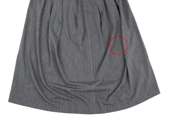 Yohji Yamamoto FEMME Rayon Blend Stretch Pinstripe Skirt K-168152_015