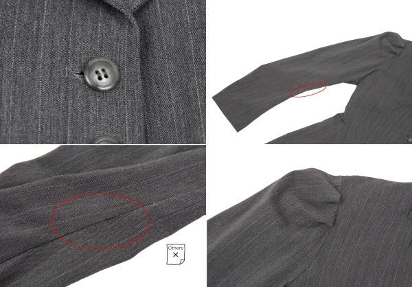 Yohji Yamamoto FEMME Pinstripe Jacket & Skirt K-168153_007