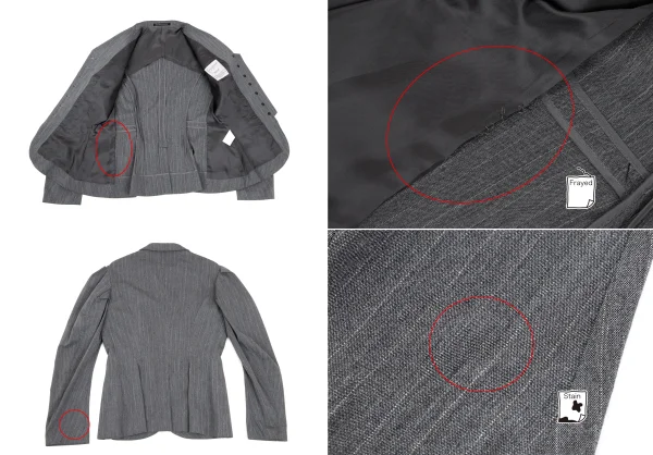 Yohji Yamamoto FEMME Pinstripe Jacket & Skirt K-168153_010