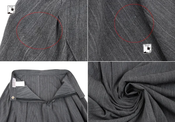 Yohji Yamamoto FEMME Pinstripe Jacket & Skirt K-168153_019